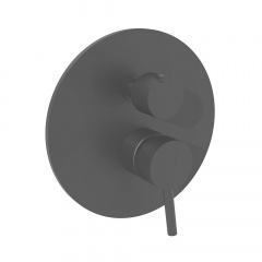 Змішувач для ванни/душа на 2 споживача Paffoni Light Box Mercury Grey сірий (LIG018MG) Ковель