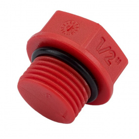Заглушка Ekoplastik 1/2" ЗР коротка з прокладкою (ZAGXXXXXXX)