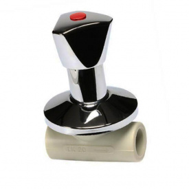 Вентиль під штукатурку прохідний Ekoplastik LUX 20 (SVEPLR020X)