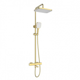 Душова колона з термостатом Mixxus Premium VIRGO 009-J BRUSHED GOLD (MI6649)