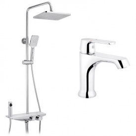 Набор 2 в 1 душова система Kroner Armada-W066 + змішувач Armada-C010