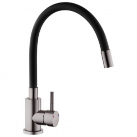 Змішувач для кухні Kroner KRP Edelstahl Klassisch - PVD035BLK