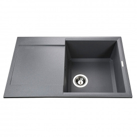 Гранітна мийка Globus Lux KOMO 790х500-А0003, сірий металік