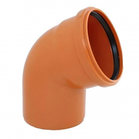 Коліно каналізаційне з ПВХ Magnaplast KGB Ø160/67° (22130)