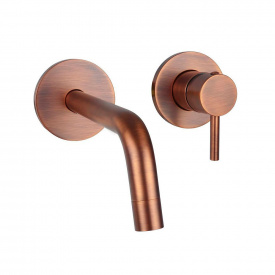 Змішувач для умивальника Paffoni Light настінний, вилив 178 мм мідь (LIG105RMSP70)