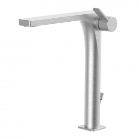 Змішувач для умивальника Paffoni Rock високий з донним клапаном сталь (RO085ST)