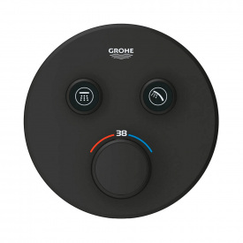 Змішувач для душу Grohe Grohtherm SmartControl, зовнішня частина, чорний матовий (29507KF0)