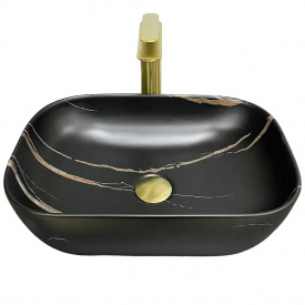 Раковина накладна VBI Ravenna чорний камінь мат VBI-011214