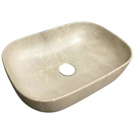 Раковина накладна VBI Ravenna бежевий камінь мат VBI-011215