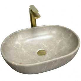 Раковина накладна VBI Modena S бежевий камінь мат VBI-012003