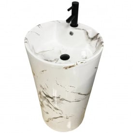 Раковина підлогова VBI Bolonia білий мармур VBI-019013