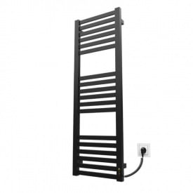 Електрична рушникосушка Kosser Драбинка Герда 1200х400/18 ER таймер чорний (ДГ09ER)