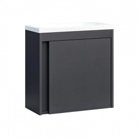 Тумба з раковиною Devit Small 250х500х508, антрацит матовий (063050A)