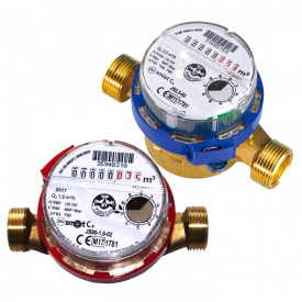 Лічильник води PoWoGaz JS-1,6 ХВ SMART C +/Dn 15/М/ Q3=1,6/ L=110 без штуцерів