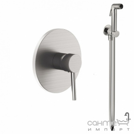Гигиенический душ с смесителем скрытого монтажа Volle Cruze SET20240410 cepillado niquel никель браш
