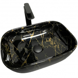 Раковина накладна VBI Ravenna чорний мармур глянець VBI-011207