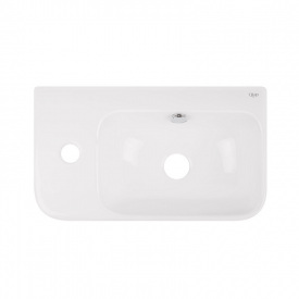 Раковина підвісна Qtap Tern 450х250х158 крило зліва білий (QT1711H02RW)
