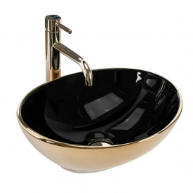 Раковина накладна Rea Sofia Gold Black золото/чорний (REA-U4527)