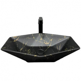 Раковина VBI Venezia S Marble чорний матовий VBI-012403