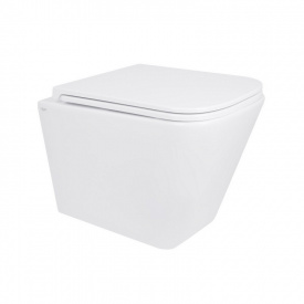 Унітаз підвісний Qtap Tern безобідковий з сидінням Soft-close білий (QT17332303ASW)