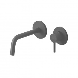 Змішувач для умивальника Paffoni Light настінний, вилив 178 мм Mercury Grey сірий (LIG006MG70)