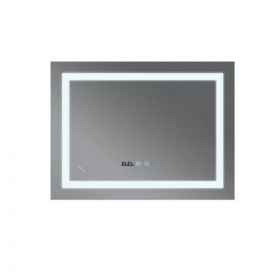 Дзеркало Mixxus Warm MR02-70x50 LED Touch, Anti-fog, димер, рег. яскравості, годинник (MI6668)