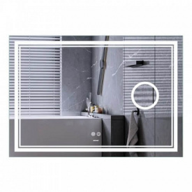 Дзеркало Mixxus Premium Quadro MR20-120x80 LED Touch, Anti-fog, димер, лінза (MP6624)