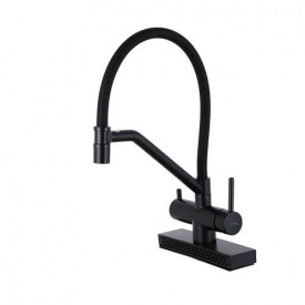 Змішувач для кухні з водоспадом Gappo Чорний G4098-6