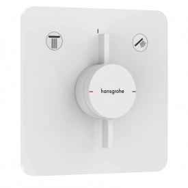 Змішувач для душу Hansgrohe DuoTurn Q на 2 функції білий матовий (75414700)