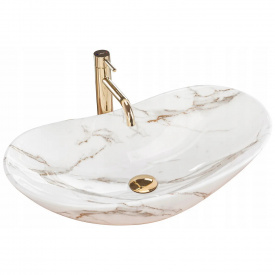 Раковина накладна Rea Royal Lava білий матовий