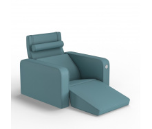 Мягкое кресло KULIK SYSTEM PLEASURE Экокожа Целый Синий (hub_RdYj27612)