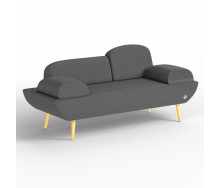 Двомісний диван KULIK SYSTEM LOFT Тканина Цілий Сірий (hub_IuPa60209)