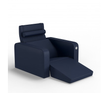 М'яке крісло KULIK SYSTEM PLEASURE Екошкіра Цілий Темно-синій (hub_HhaH62733)