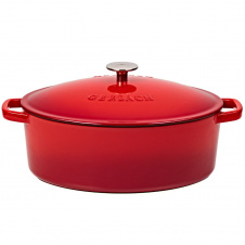 Жаровня Gerlach Natur Iron 31 см 5.5 л Красный (5901035509917)