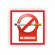 Табличка Vivay No smoking 20x20 см (hub_js9gyg)