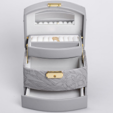 Кейс-сундучок для украшений YIWU 15.5x11.5x11.5 см Серый (HP-5-23G)