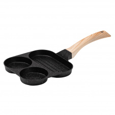 Сковорода для завтрака алюминиевая Breakfast 19x19x2 см Черный (HP39571B)