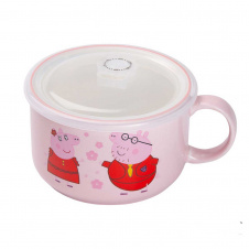 Миска для лапши YIWU Smiley 770 мл Розовый (HP-15-12)