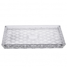 Блюдо для закусок YIWU Lirmartur diamond 24.5x20.5x2 см Прозрачный (HP-YH-39)