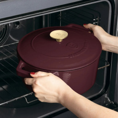 Каструля Berlinger Haus Leonardo Collection 24 см 4.35 л Бордовий (BH-6542) Черкаси