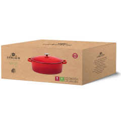 Жаровня Gerlach Natur Iron 31 см 5.5 л Красный (5901035509917) Херсон