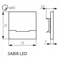 Світильник сходовий Kanlux Sabik 7.5x7.5x0.7 см Сріблястий (Kan23802) Фастів