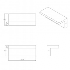 Вуличний світильник Polux Теза 9x21x8.2 см Чорний (Pol324047) Хмельницький