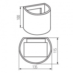 Вуличний світильник Kanlux Reka 13.5x11.5x10 см Білий (Kan28993) Васильків
