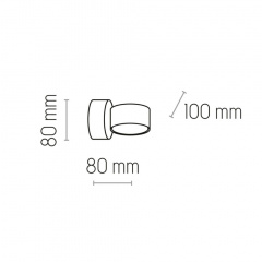 Бра TK Lighting Dallas 11.5x10x10 см Чорний (TK6240) Васильків