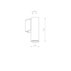 Настінний світильник Nowodvorski Fourty 7.5x4x12 см Білий (Now10746) Ковель