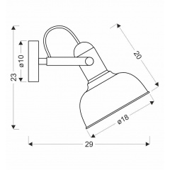 Бра Candellux Reno 29x23 см Коричнево-чорний (21-76748) Генічеськ