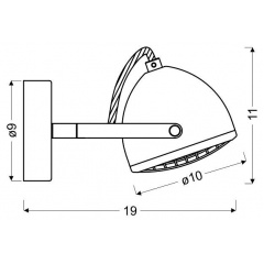 Бра Candellux Pent 19x11 см Сірий (91-67999) Чернігів