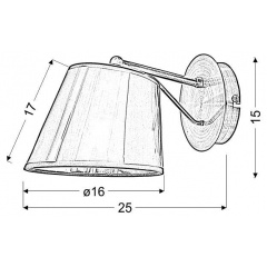 Бра Candellux Cortez 15x15 см Нікель (21-54975) Хуст