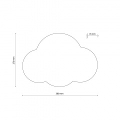 Настінний світильник TK Lighting Cloud 38x4.5 см Блакитний (TK4966) Конотоп
